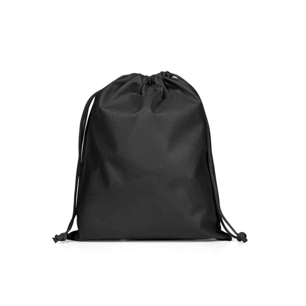 SAC CADEAU M. Sac en tissu non tissé thermoscellé de taille moyenne (60 g/m²) - 103 - Noir