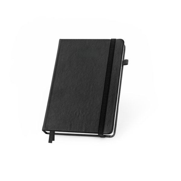 HEANEY. Carnet en polyuréthane à base d'eau avec agenda mensuel intégré et pages lignées. - 103 - Noir