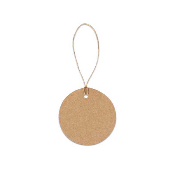 ÉTIQUETTE RONDE. Étiquette circulaire fabriquée à partir de papier 100% recyclé (700 g/m²). - 160 - Naturel