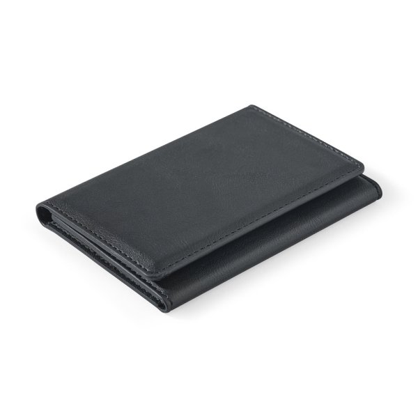 HARALD. Portefeuille magnétique en polyuréthane de grande capacité avec protection RFID. - 103 - Noir