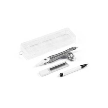 GEOM. Coffret de géométrie scolaire dans un étui en polypropylène.