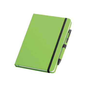 SHAW. Ensemble stylo à bille et bloc-notes A5 - 119 - Vert clair