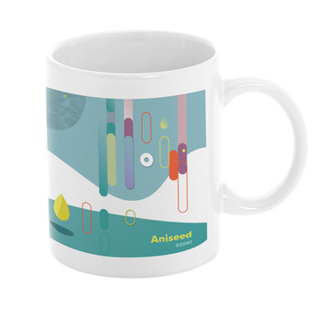 ANIS. Mug en céramique de 350 ml, idéal pour la sublimation. - 