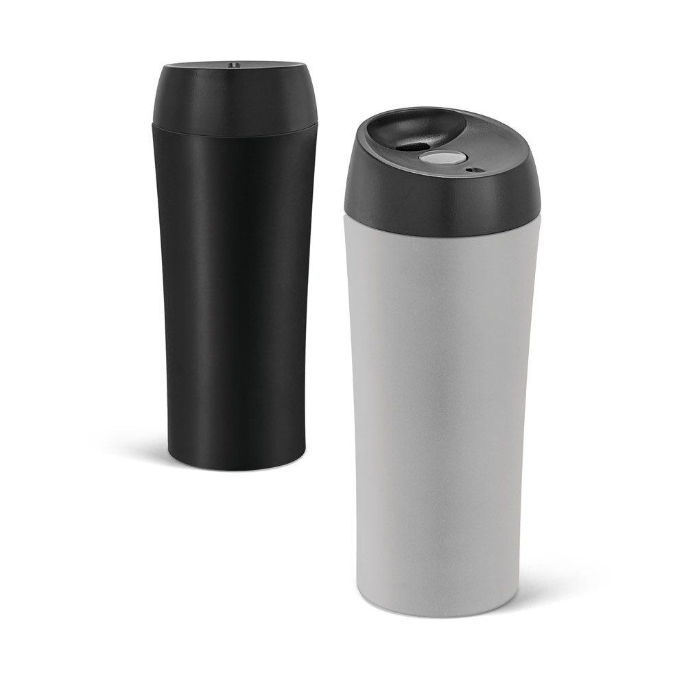 MONARDA. Gobelet de voyage de 470 ml en acier inoxydable et PP.