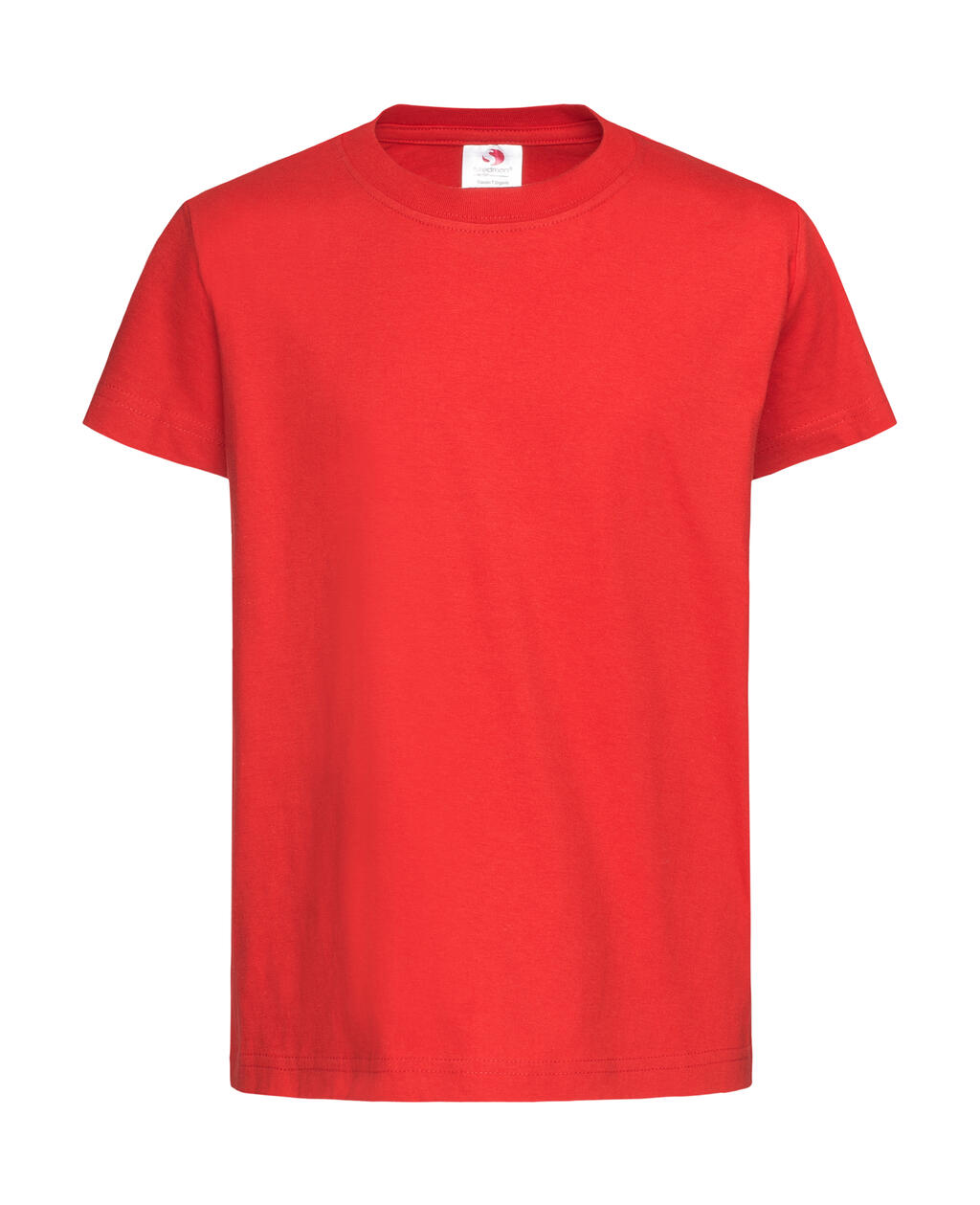 Col rond en coton bio Classic-T - 402 - Rouge Écarlate