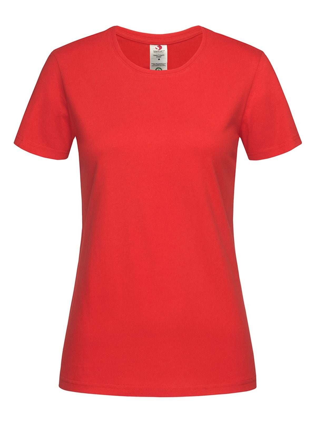 T-shirt ajusté en coton biologique Classic-T - 402 - Rouge Écarlate