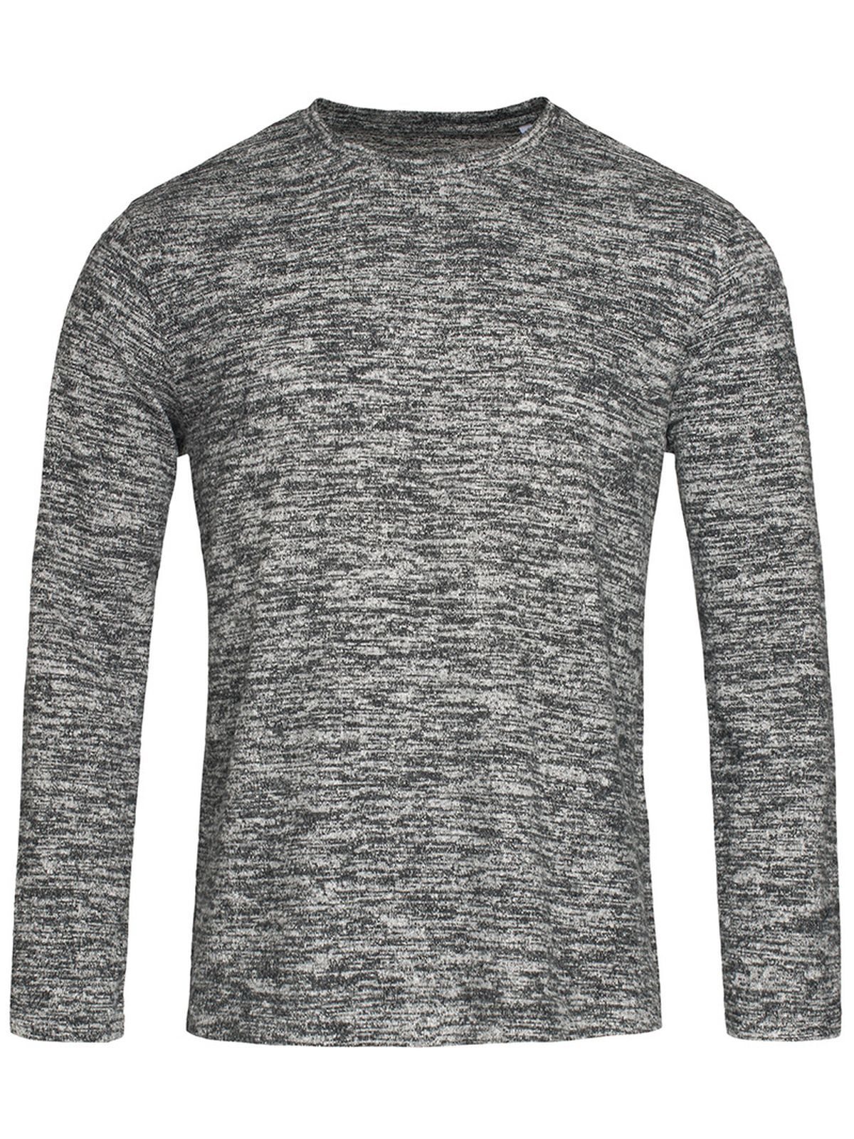 Pull en maille - gris foncé mélangé