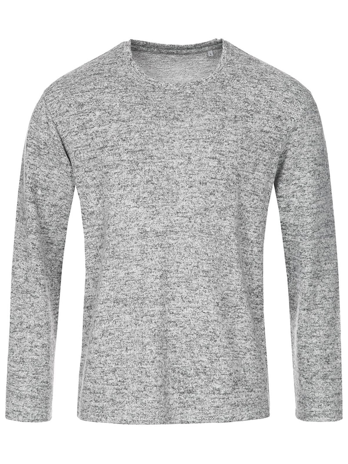 Pull en maille - gris clair mélangé