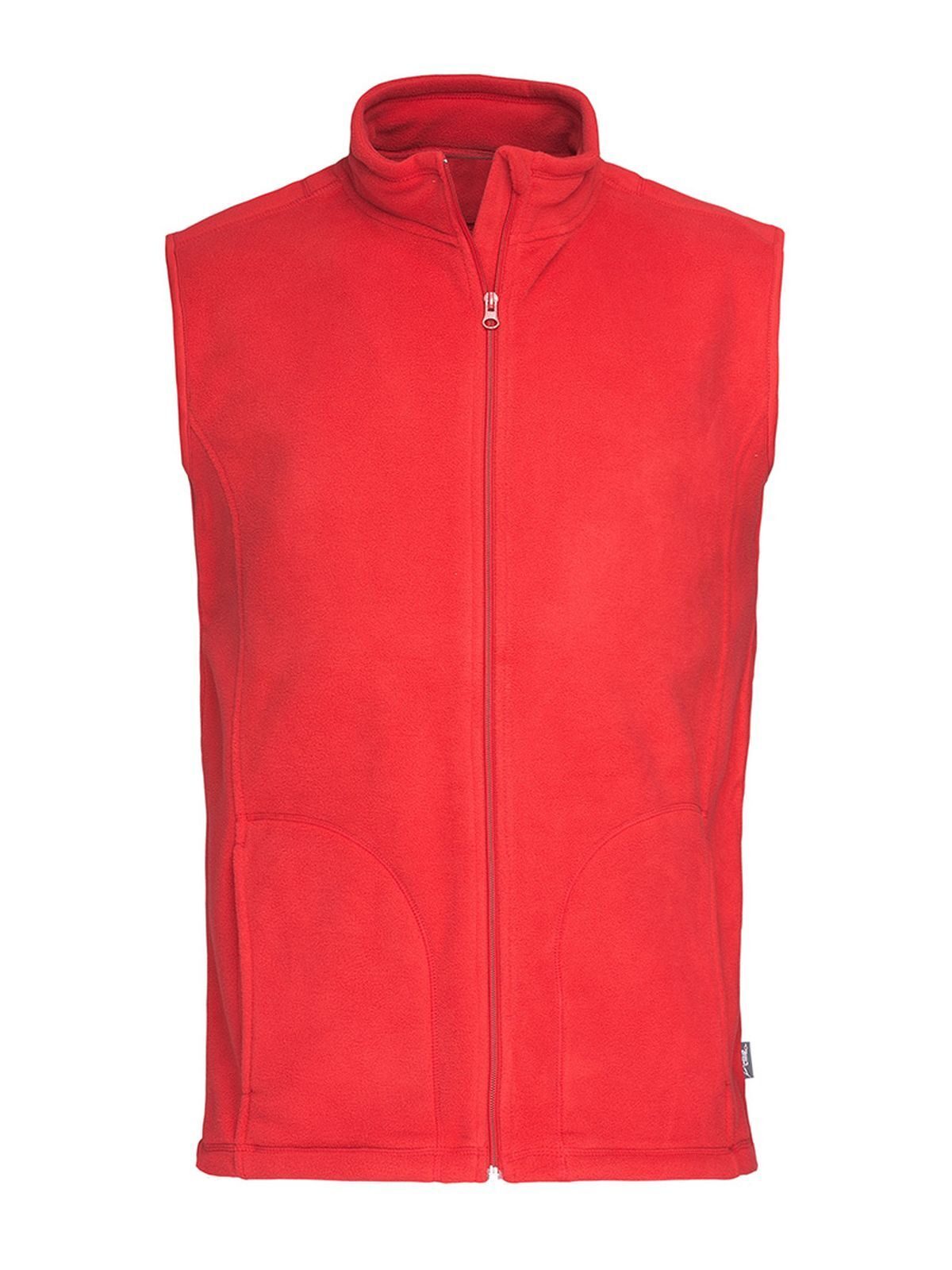 Gilet polaire actif - SRE - Rouge écarlate