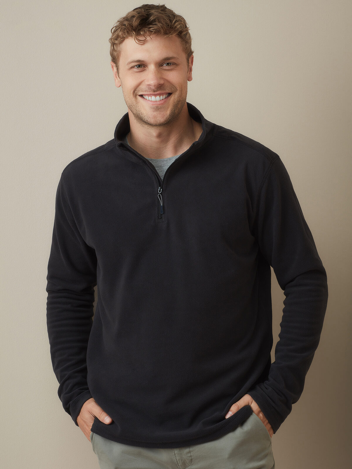 polaire active à demi-zip