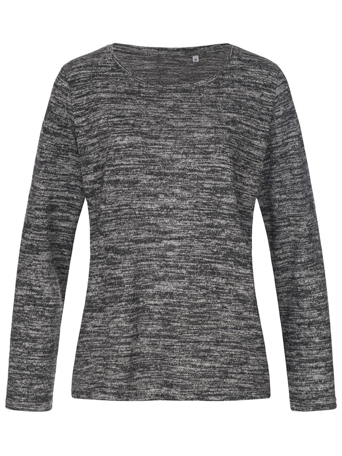 Pull en maille - gris foncé mélangé