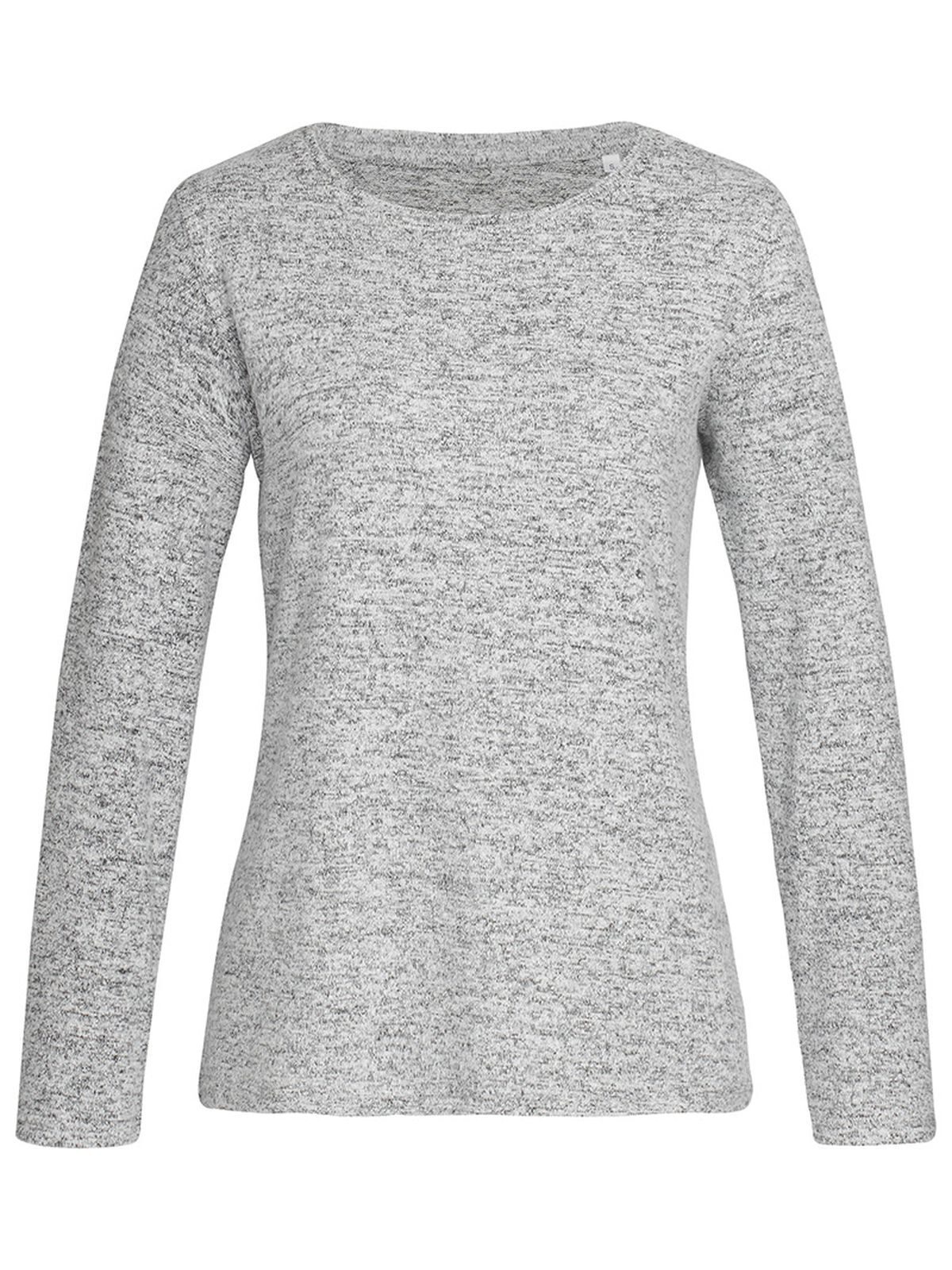 Pull en maille - gris clair mélangé