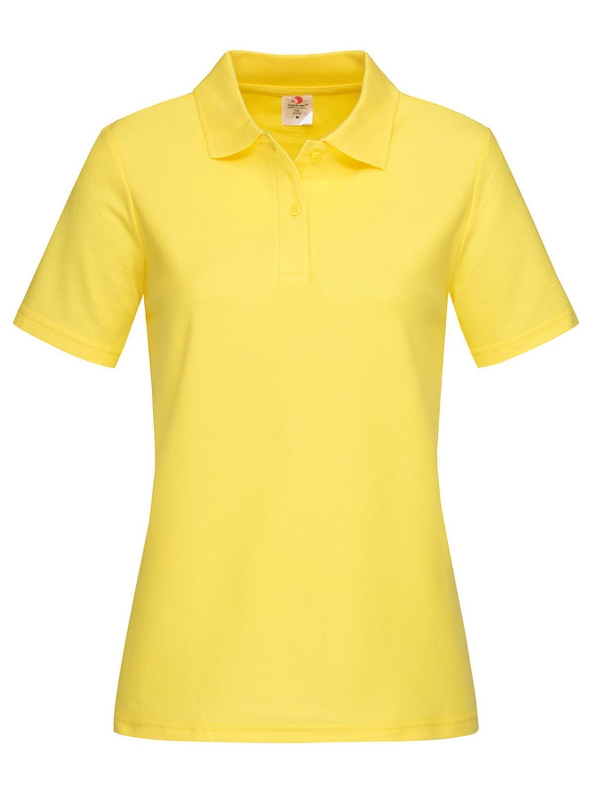 Polo piqué à manches courtes pour femme - Jaune