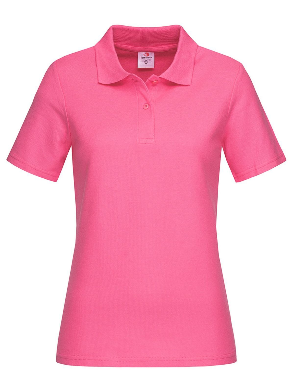 Polo piqué à manches courtes pour femme - SPK - Rose tendre