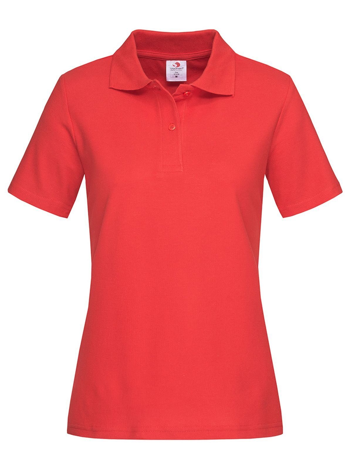 Polo piqué à manches courtes pour femme - SRE - Rouge écarlate