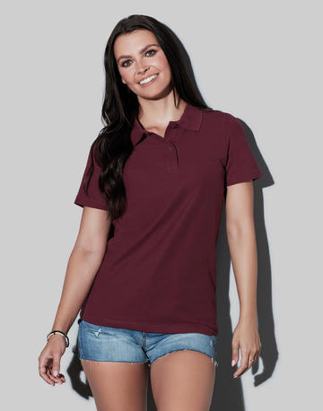 Polo piqué à manches courtes pour femme