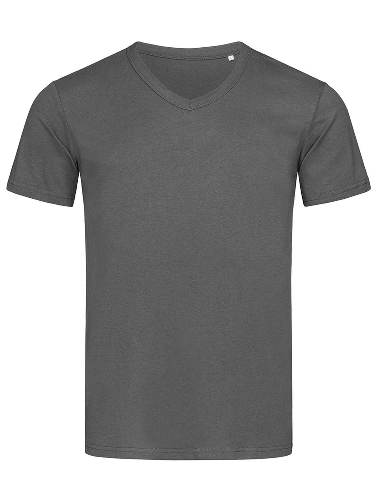 T-shirt Ben à col en V - SLG - Gris ardoise