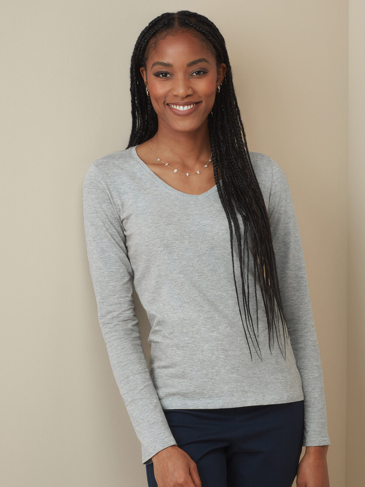 T-shirt à manches courtes et col en V Claire Login