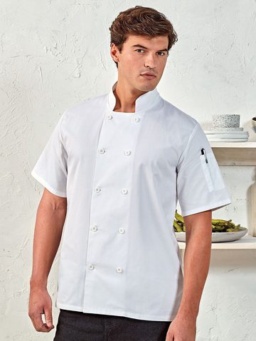 Veste de chef à manches courtes