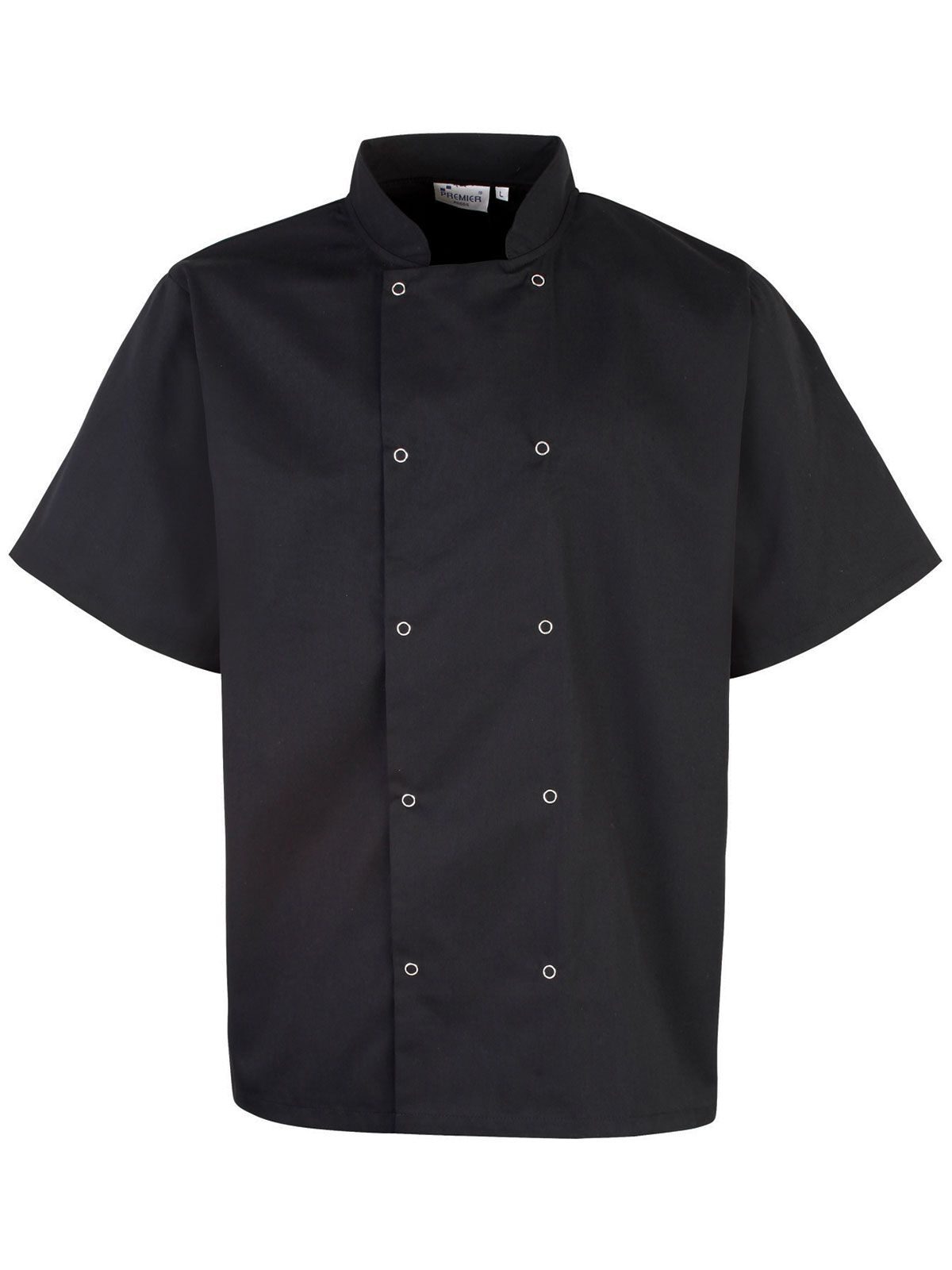 Veste de chef à manches courtes et cloutées sur le devant - BLAC - Noir