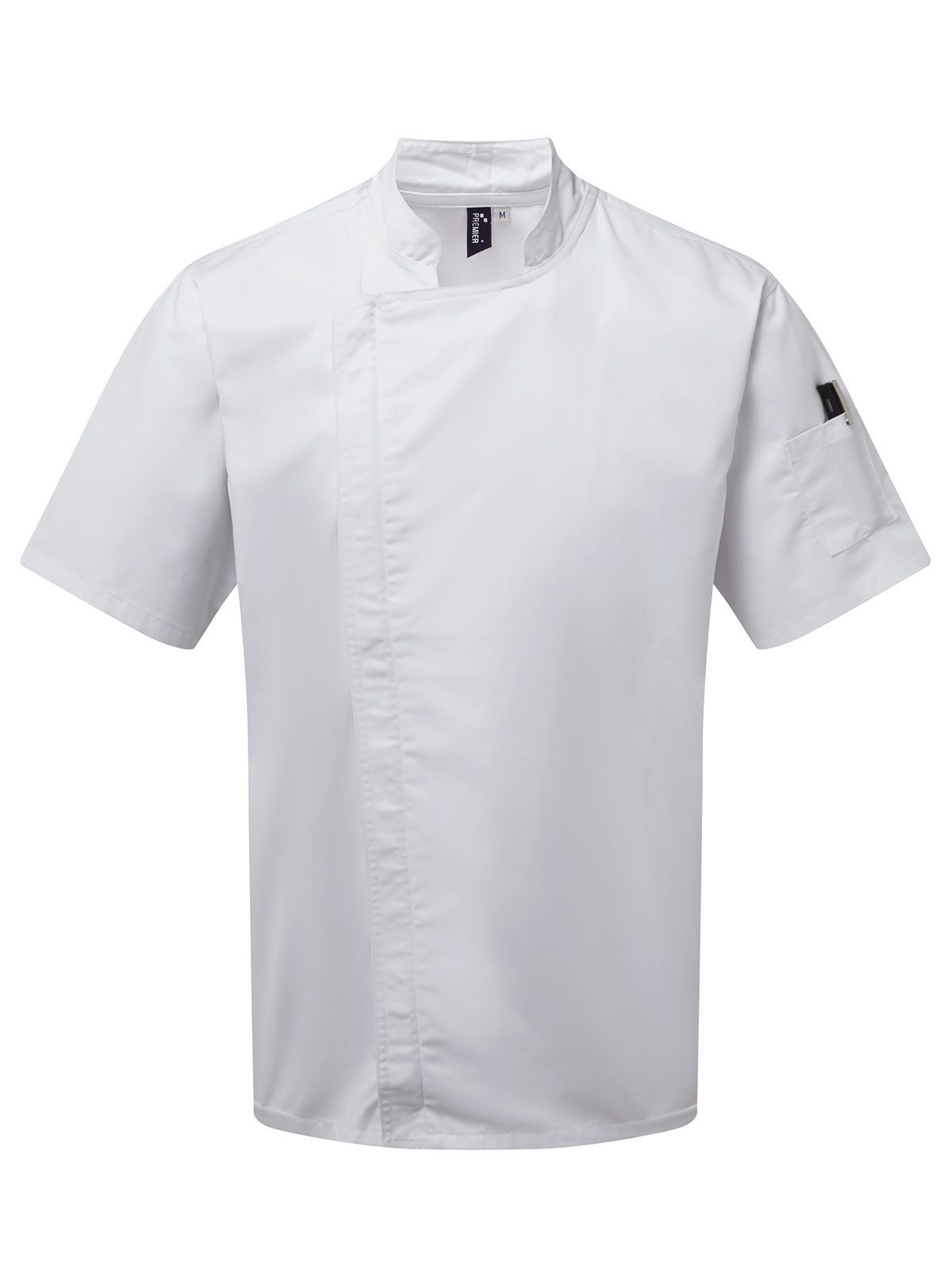 Veste de chef à manches courtes zippée - BLANC - blanc