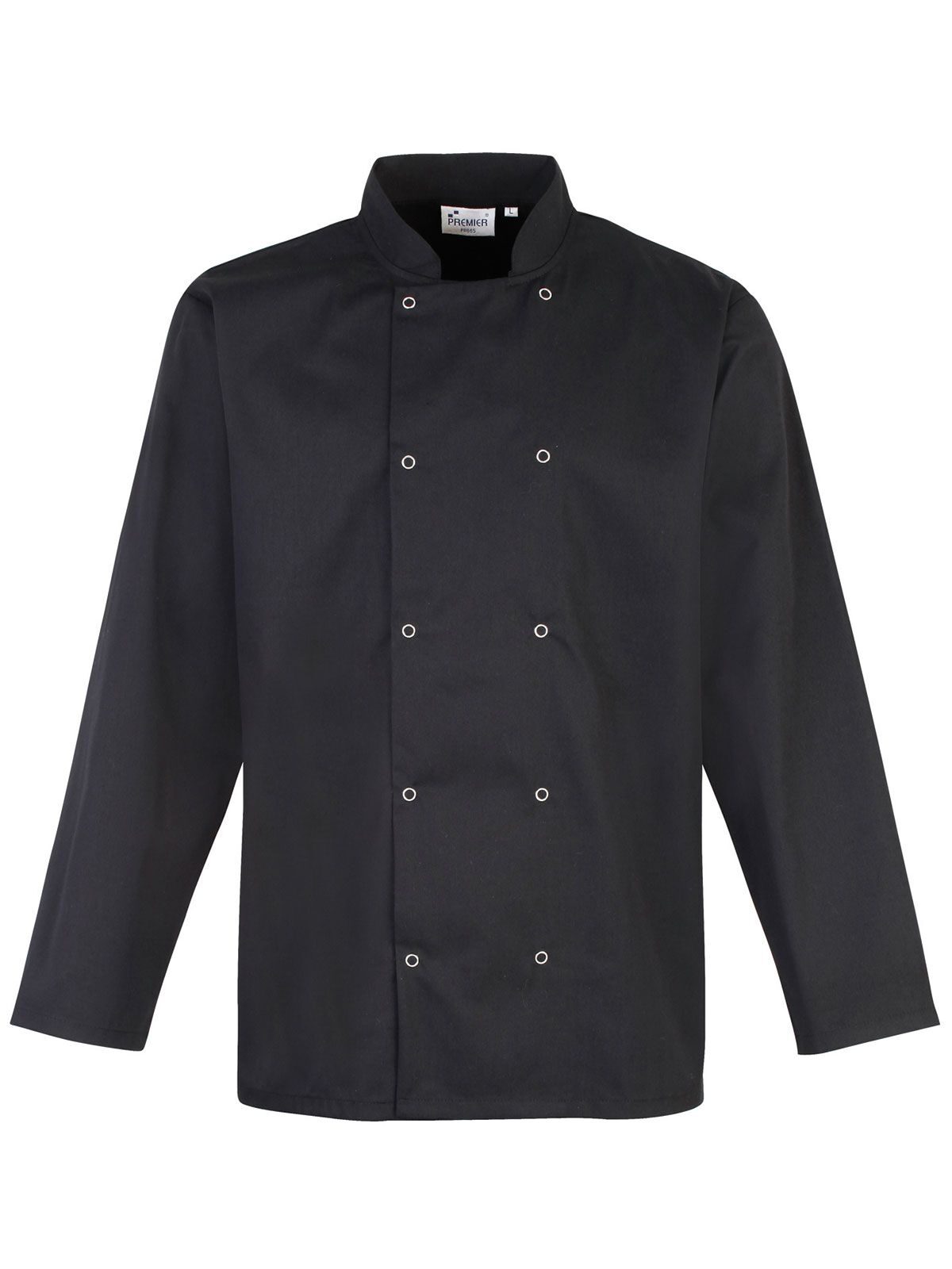 VESTE DE CHEF À MANCHES LONGUES ET À POUSSOIRS - noir