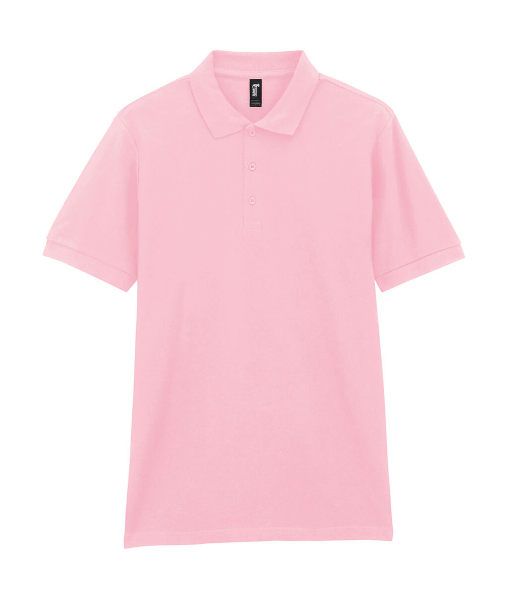 polo à manches courtes en double piqué de coton premium - Rose clair