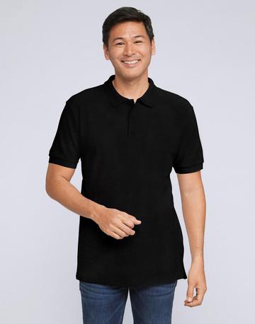 polo à manches courtes en double piqué de coton premium