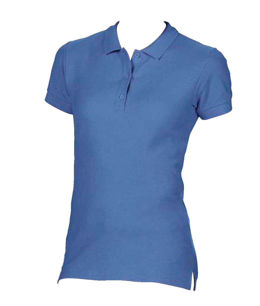 Polo à manches courtes en double piqué de coton premium pour femme - 23G - Flo Blue