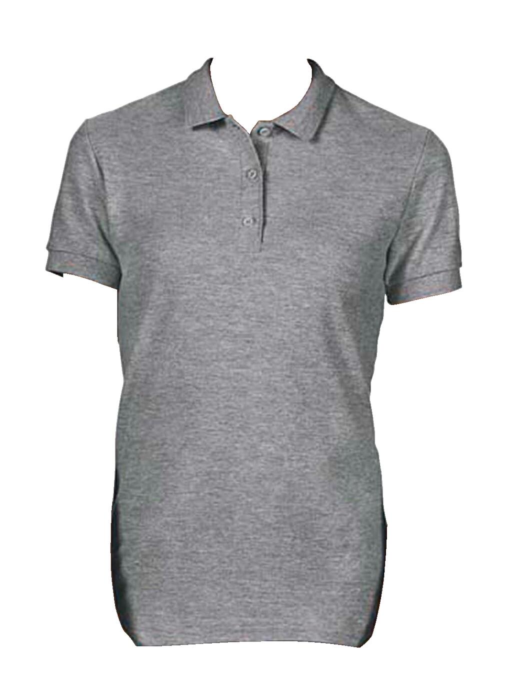 Polo à manches courtes en double piqué de coton premium pour femme - Bruyère graphite