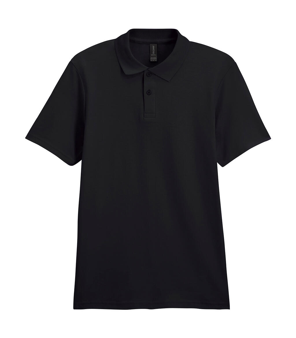 Polo double piqué style doux - Noir