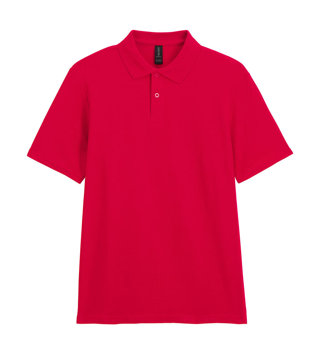 Polo double piqué style doux - Rouge
