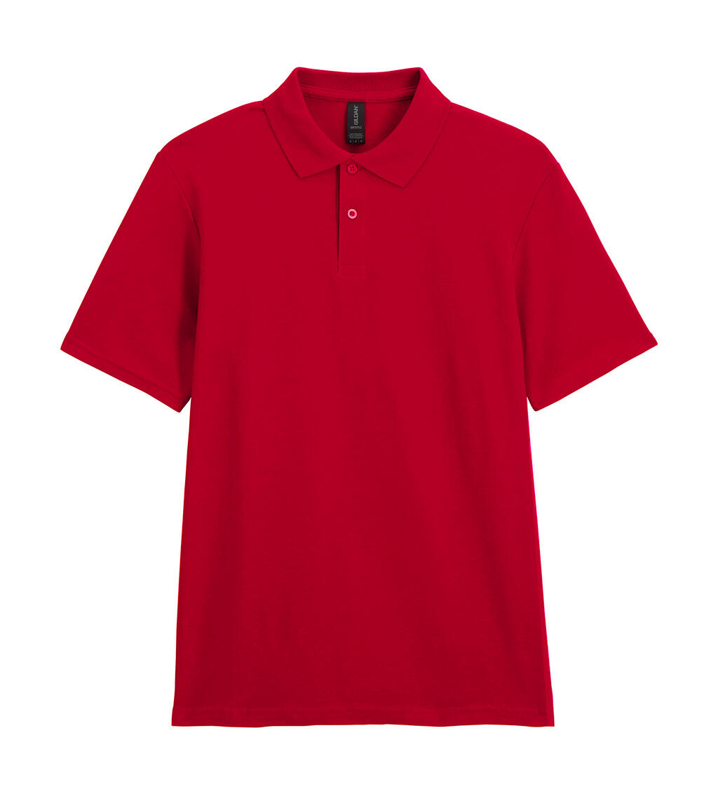 Polo double piqué style doux - 194 - Rouge cerise