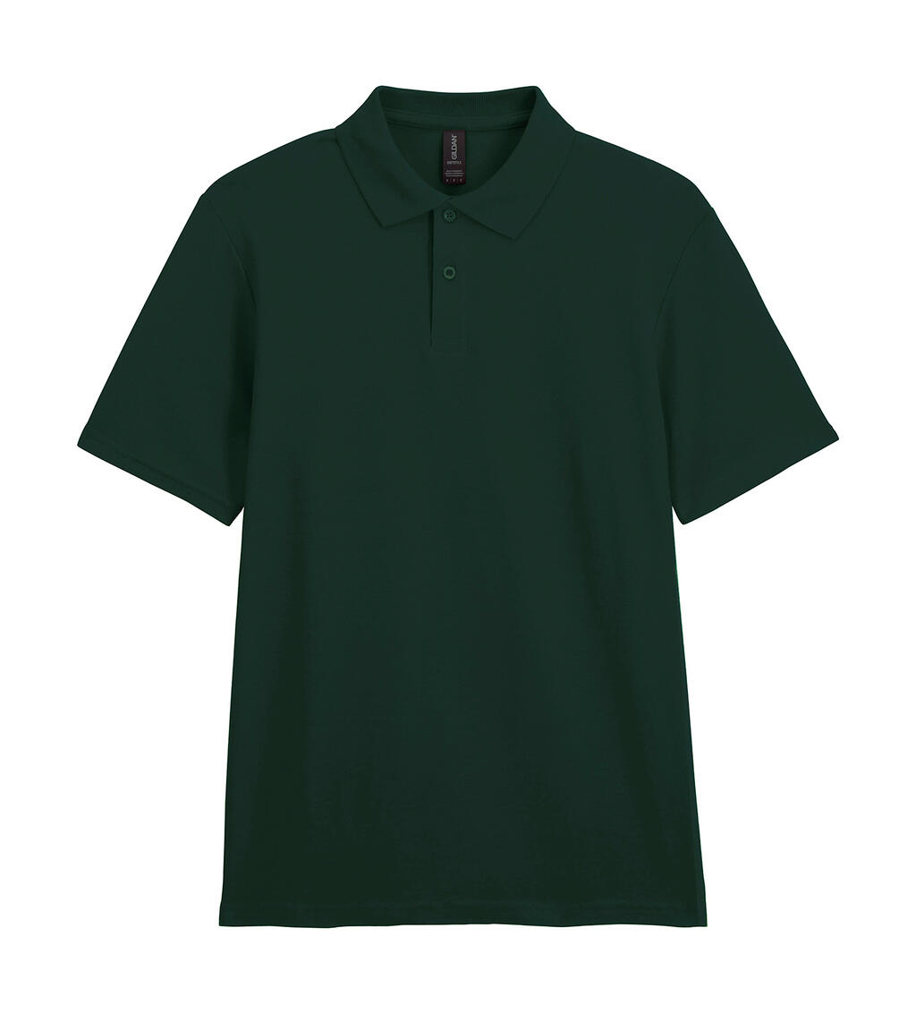 Polo double piqué style doux - Vert forêt